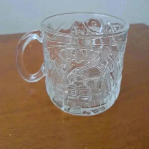 CUP  MUG  GLASS BATMAN FOREVER 1995 MCDONALD'S THE RIDDLER VINTAGE